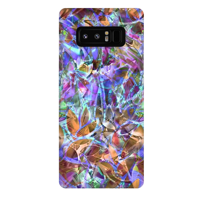 Galaxy Note 8 StrongFit Floral Abstract Stained Glass G268 by Medusa GraphicArt