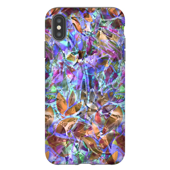iPhone Xs Max StrongFit Floral Abstract Stained Glass G268 by Medusa GraphicArt