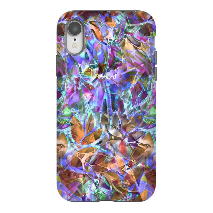 iPhone Xr StrongFit Floral Abstract Stained Glass G268 by Medusa GraphicArt