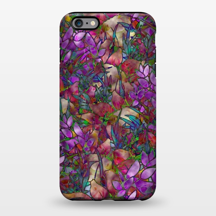 iPhone 6/6s plus StrongFit Floral Abstract Stained Glass G175 by Medusa GraphicArt