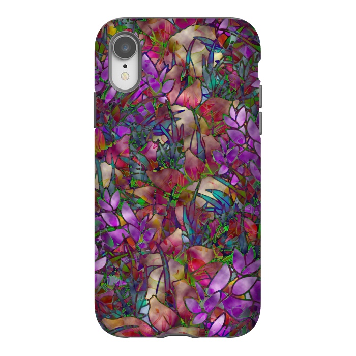 iPhone Xr StrongFit Floral Abstract Stained Glass G175 by Medusa GraphicArt
