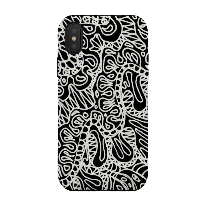 iPhone Xs / X StrongFit Doodle Ethnic Style G361 by Medusa GraphicArt