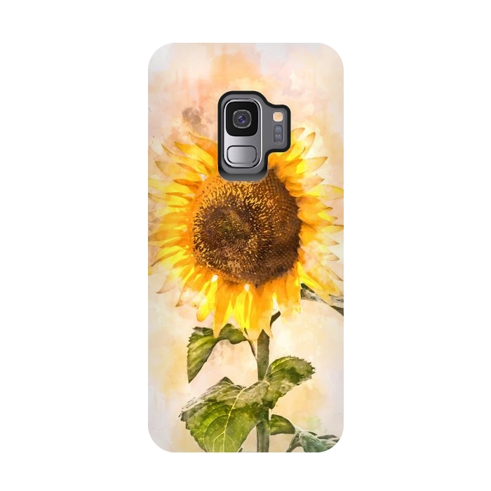 Galaxy S9 StrongFit Summer Sunflower by Creativeaxle