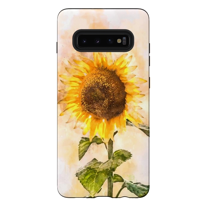 Galaxy S10 plus StrongFit Summer Sunflower by Creativeaxle