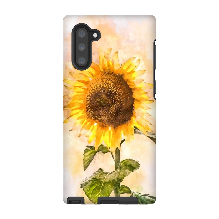 Galaxy Note 10 StrongFit Summer Sunflower by Creativeaxle