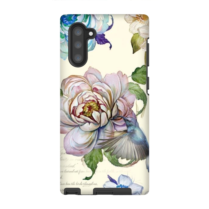 Galaxy Note 10 StrongFit Vintage Rose by Creativeaxle