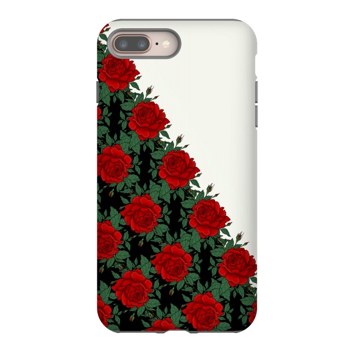 iPhone 7 plus StrongFit Red roses pattern by Jms