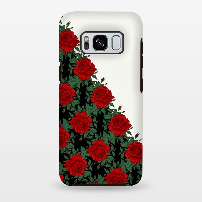 Galaxy S8 plus StrongFit Red roses pattern by Jms