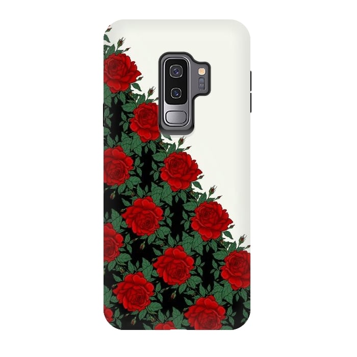 Galaxy S9 plus StrongFit Red roses pattern by Jms