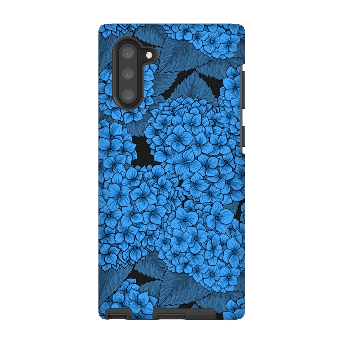 Galaxy Note 10 StrongFit Blue hydrangea by Katerina Kirilova