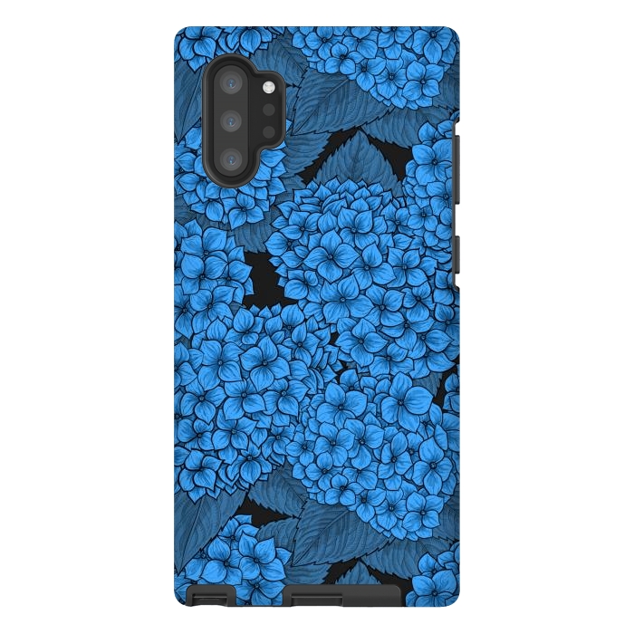 Galaxy Note 10 plus StrongFit Blue hydrangea by Katerina Kirilova