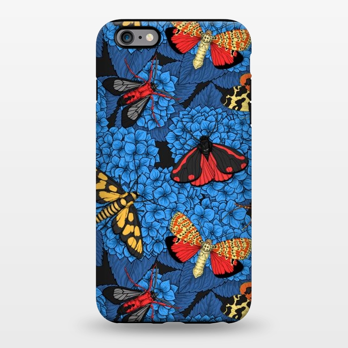 iPhone 6/6s plus StrongFit Moths on blue hydrangea by Katerina Kirilova