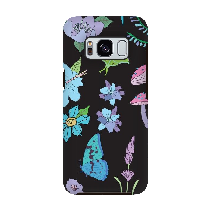 Galaxy S8 StrongFit Garden Witch Pastel Mushrooms, Flowers, Butterflies by Luna Elizabeth Art