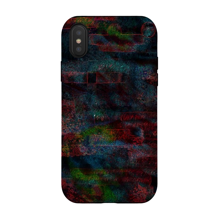 iPhone Xs / X StrongFit Moody dark abstract art digital painting by Josie