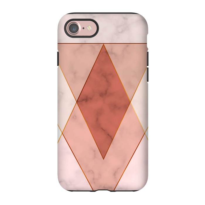 iPhone 7 StrongFit Modern Marble Geometric Design Triangular by ArtsCase