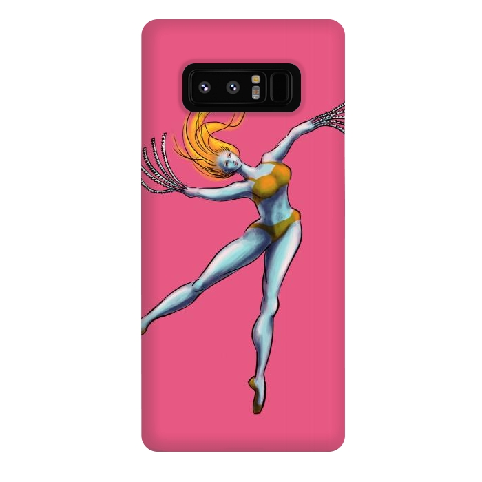 Galaxy Note 8 StrongFit Weird Dancer Girl With Saw Hands by Boriana Giormova