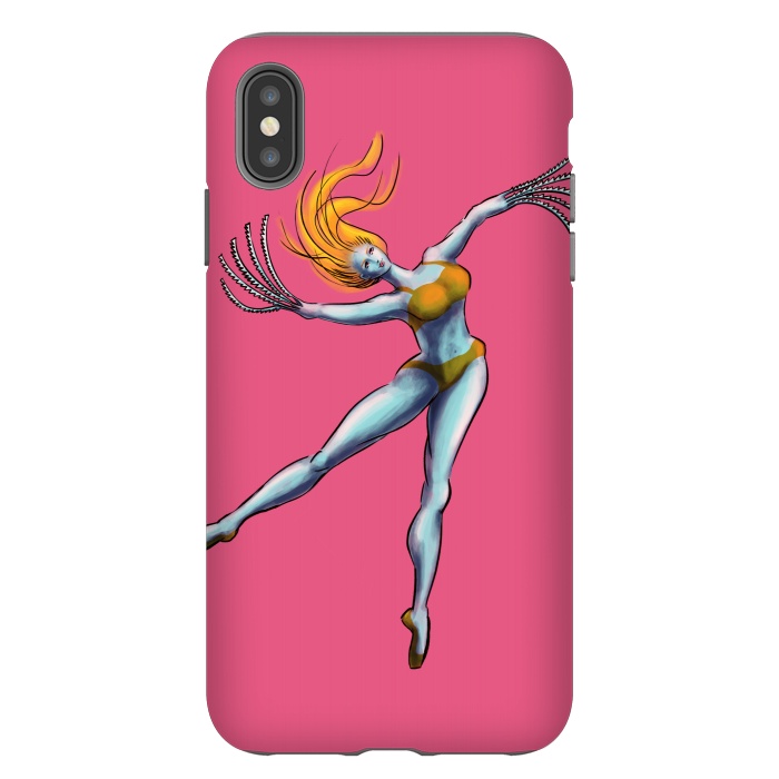 iPhone Xs Max StrongFit Weird Dancer Girl With Saw Hands by Boriana Giormova