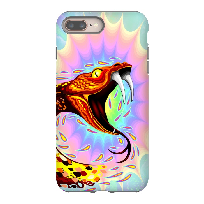 iPhone 7 plus StrongFit Snake Attack Psychedelic Art by BluedarkArt