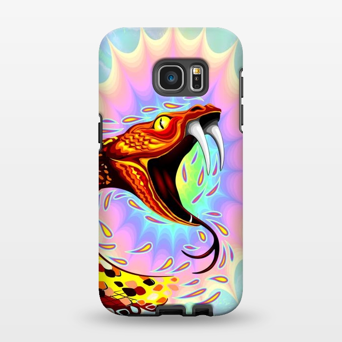 Galaxy S7 EDGE StrongFit Snake Attack Psychedelic Art by BluedarkArt