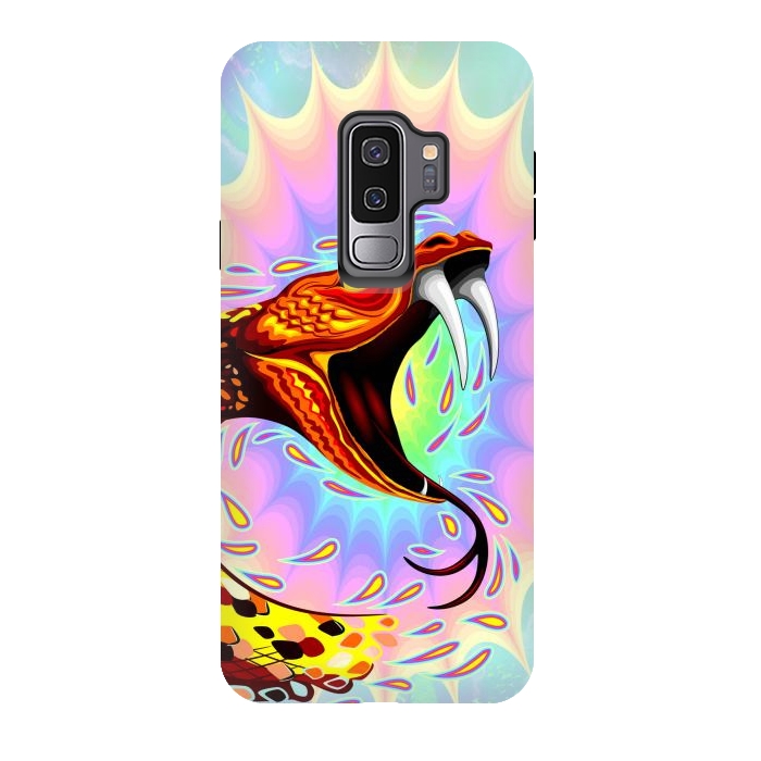Galaxy S9 plus StrongFit Snake Attack Psychedelic Art by BluedarkArt