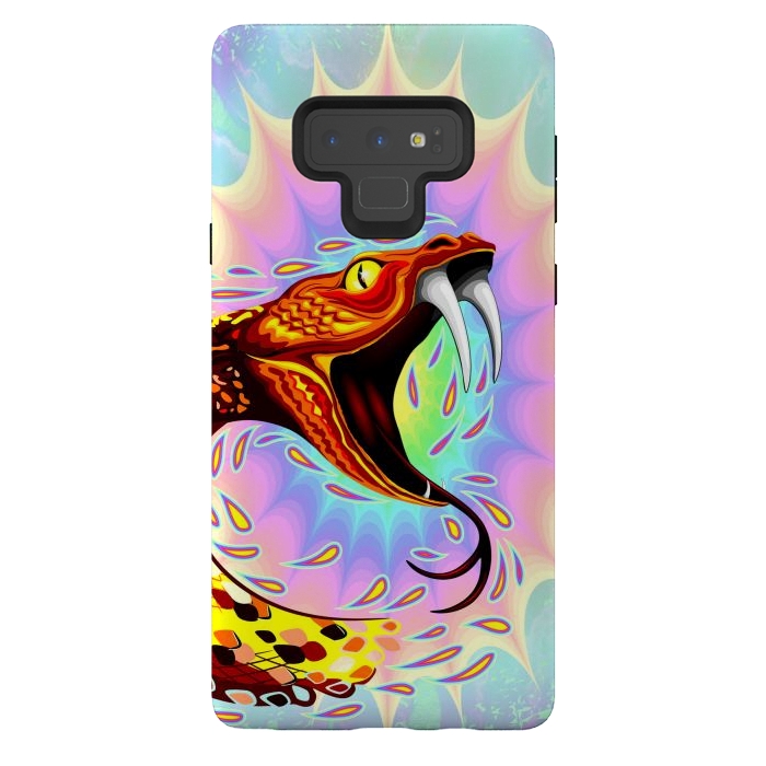 Galaxy Note 9 StrongFit Snake Attack Psychedelic Art by BluedarkArt