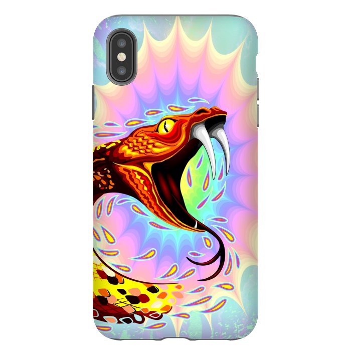 iPhone Xs Max StrongFit Snake Attack Psychedelic Art by BluedarkArt