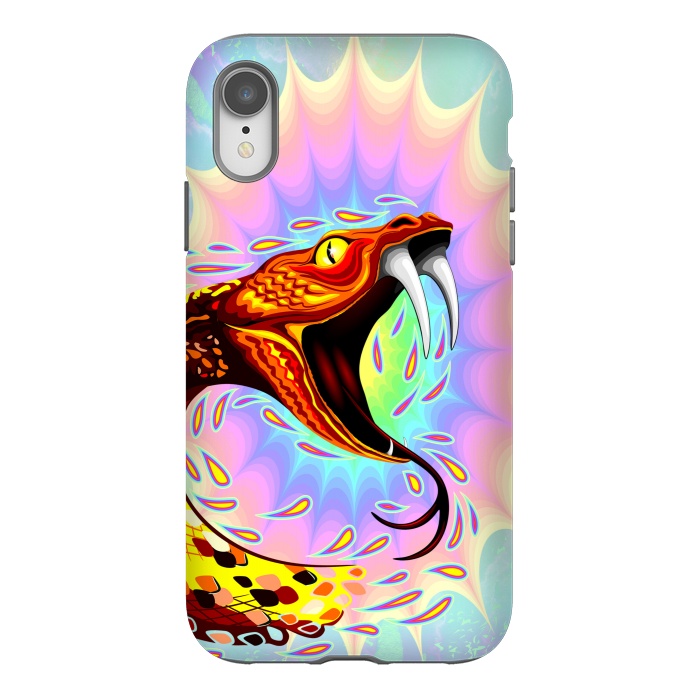 iPhone Xr StrongFit Snake Attack Psychedelic Art by BluedarkArt