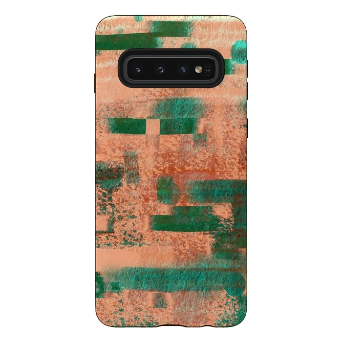 Galaxy S10 StrongFit Abstract Peach pattern designer by Josie