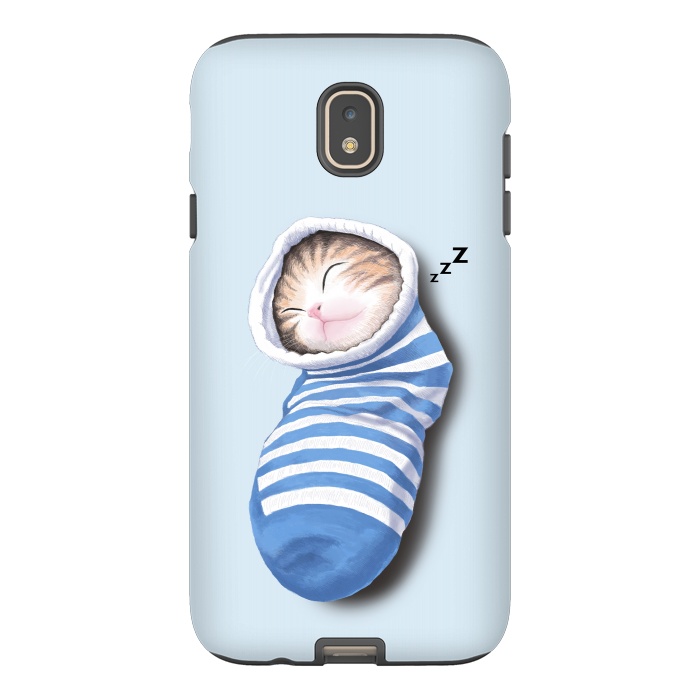 Galaxy J7 StrongFit Cat in The Sock by Tummeow