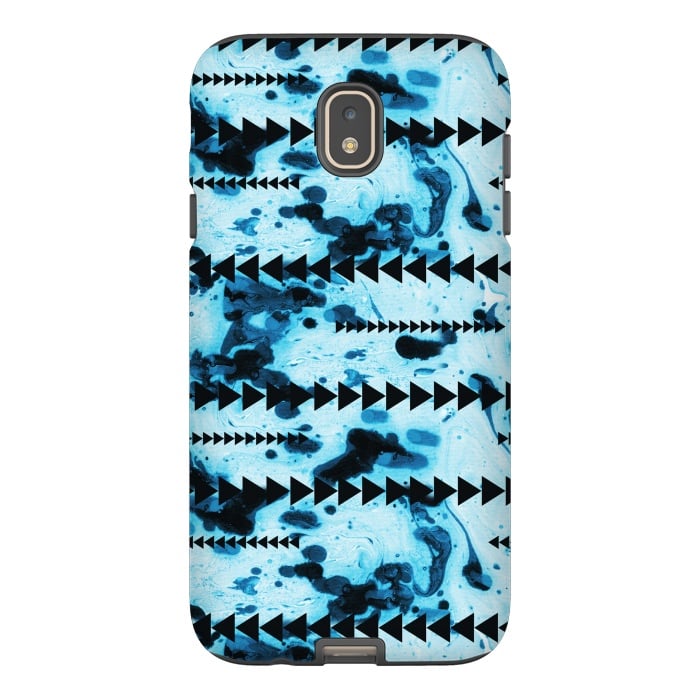 Galaxy J7 StrongFit marble stripe by Laura Grant