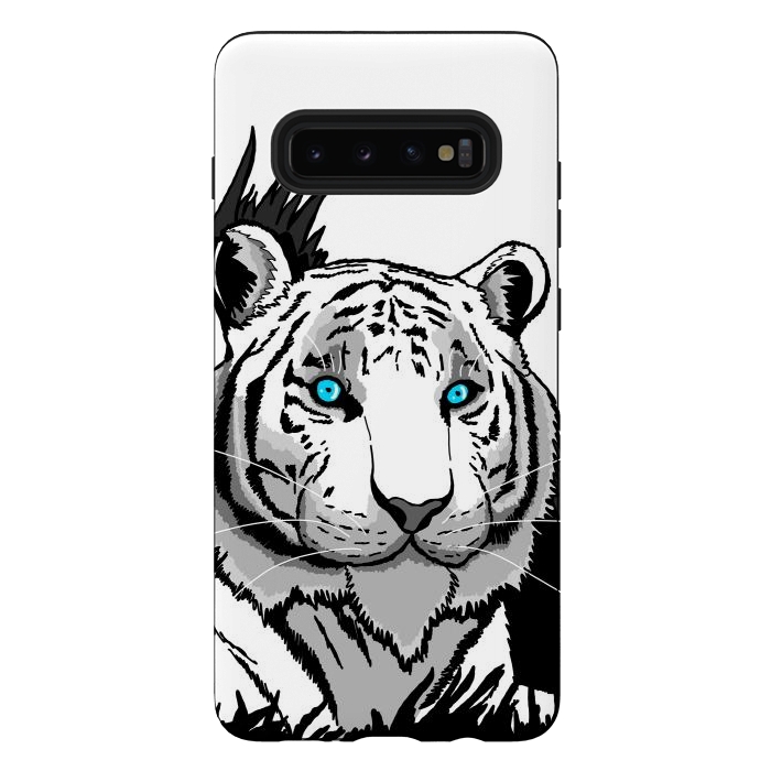 Galaxy S10 plus StrongFit The white tiger by Steve Wade (Swade)