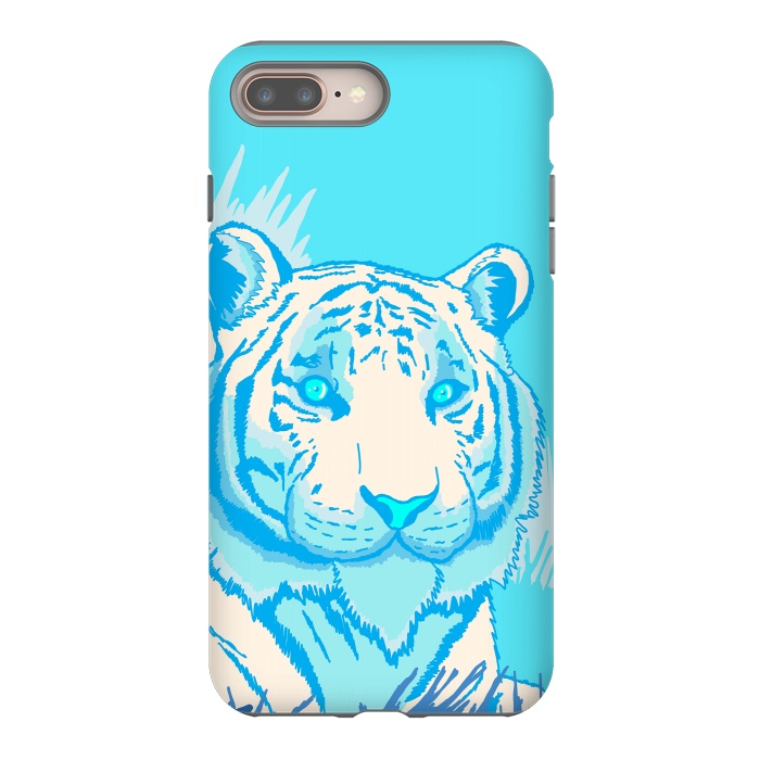 iPhone 7 plus StrongFit The blue tiger by Steve Wade (Swade)