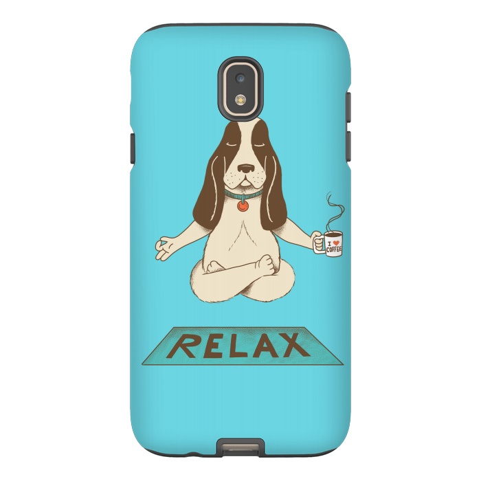Galaxy J7 StrongFit Dog Relax by Coffee Man