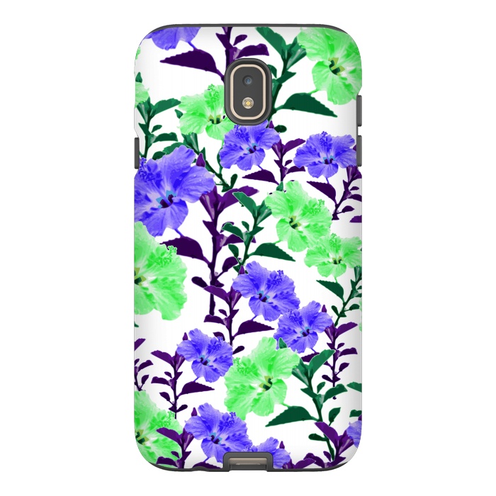 Galaxy J7 StrongFit Neon Flowers by Zala Farah