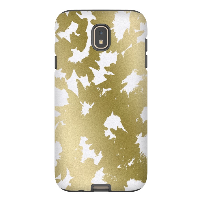 Galaxy J7 StrongFit Gold Floral by Caitlin Workman
