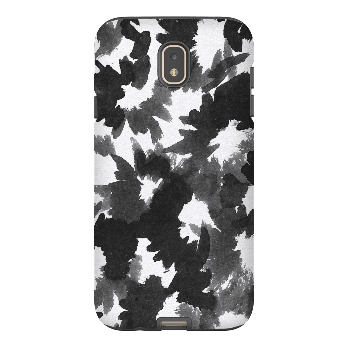 Galaxy J7 StrongFit Black Floral by Caitlin Workman