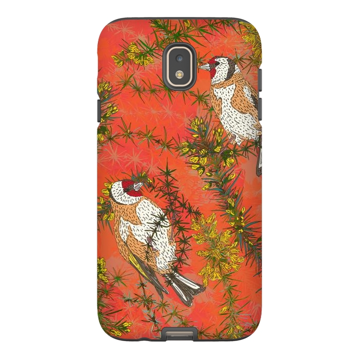 Galaxy J7 StrongFit Goldfinches in Gorse by Lotti Brown
