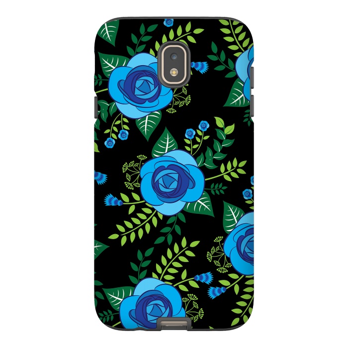Galaxy J7 StrongFit Blue Roses by Rossy Villarreal