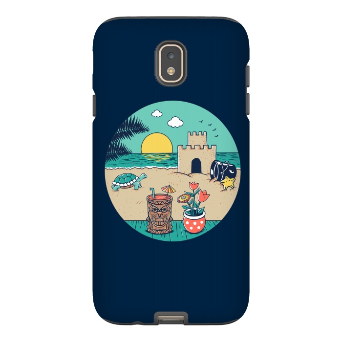 Galaxy J7 StrongFit Video game beach by Coffee Man