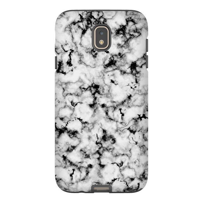 Galaxy J7 StrongFit Black and White Marble by CatJello