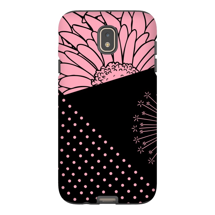 Galaxy J7 StrongFit pink floral pattern by MALLIKA