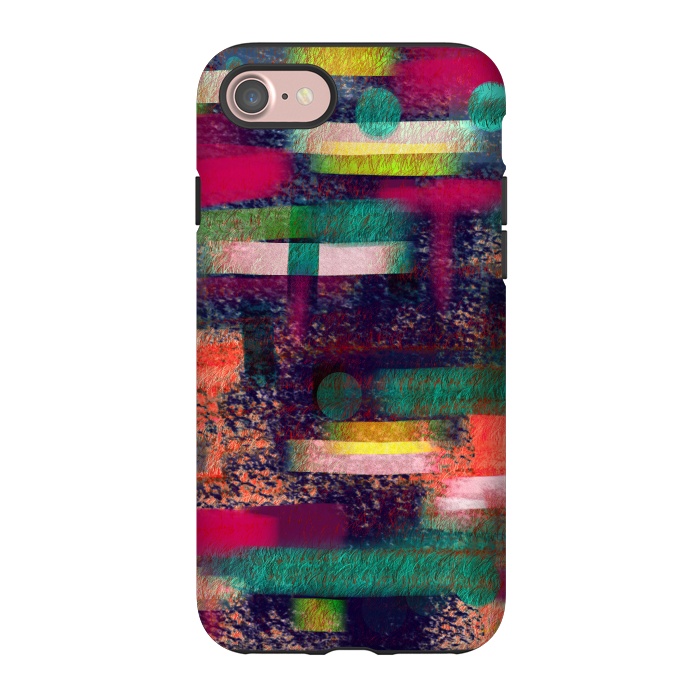 iPhone 7 StrongFit Abstract art colourful design multicolor by Josie