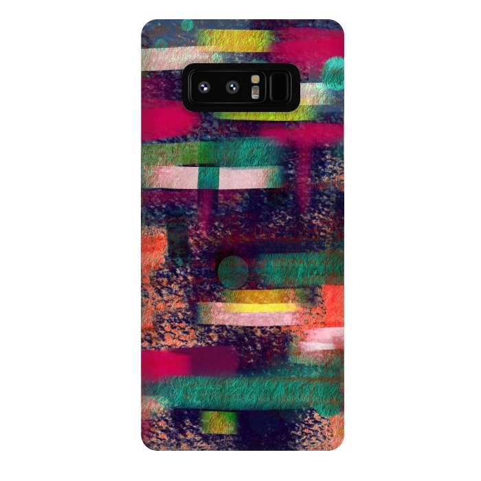 Galaxy Note 8 StrongFit Abstract art colourful design multicolor by Josie