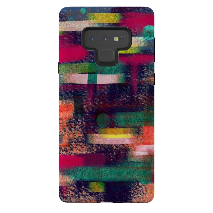 Galaxy Note 9 StrongFit Abstract art colourful design multicolor by Josie