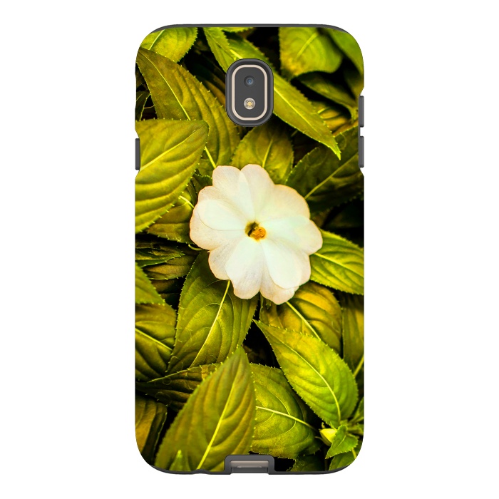 Galaxy J7 StrongFit Leaves and White Flower by Bledi
