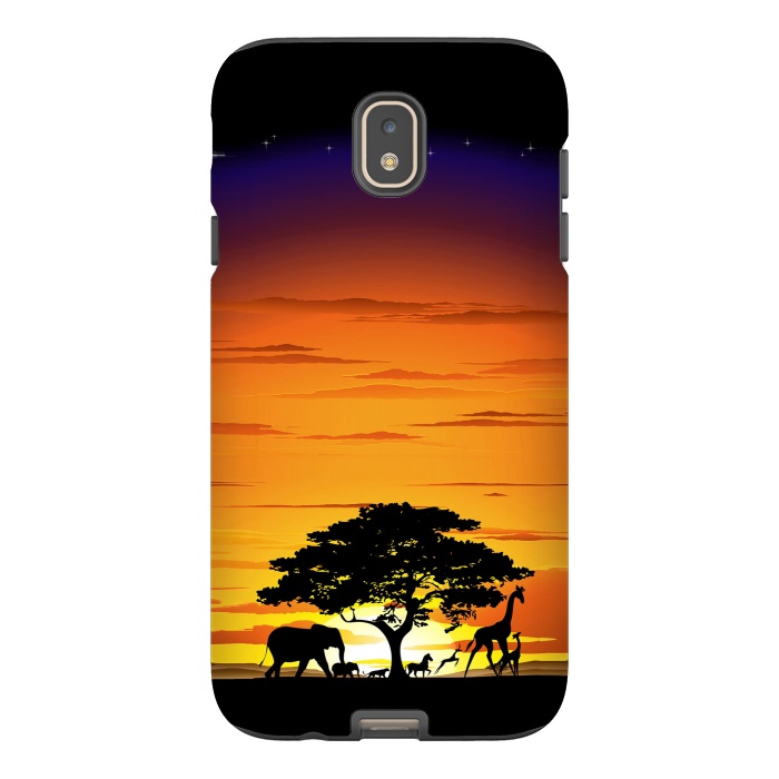 Galaxy J7 StrongFit Wild Animals on African Savanna Sunset  by BluedarkArt