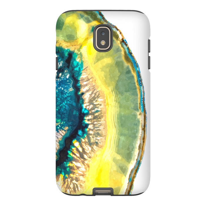 Galaxy J7 StrongFit Blue and Yellow Agate by Alemi