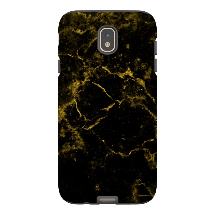Galaxy J7 StrongFit Black and Gold Marble by Alemi