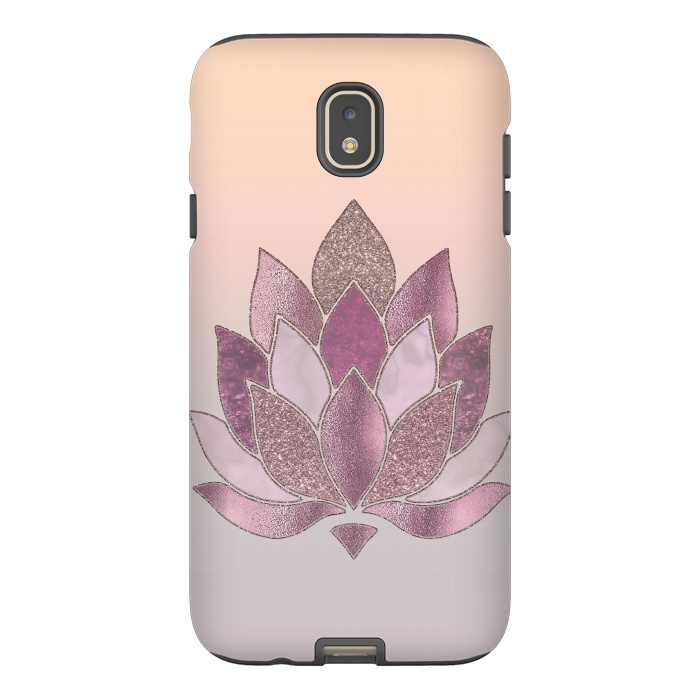 Galaxy J7 StrongFit Shimmering Lotus Flower Symbol 2 by Andrea Haase