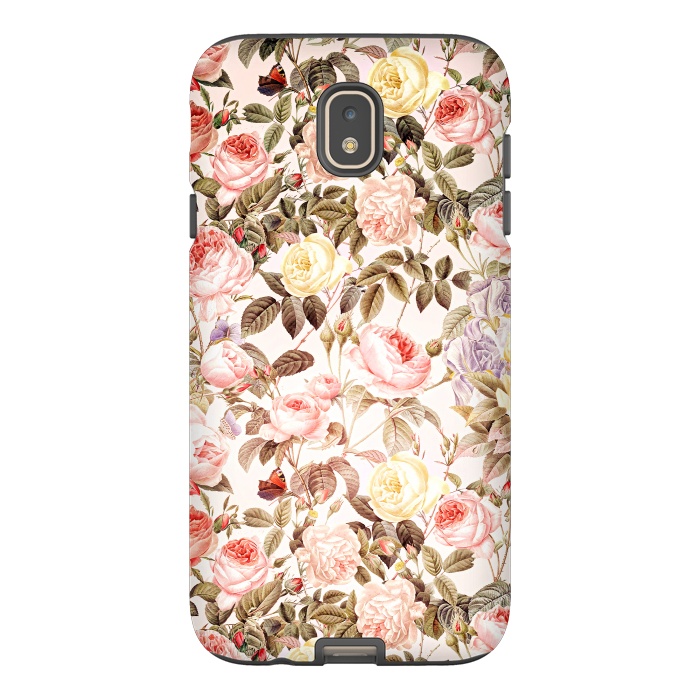 Galaxy J7 StrongFit Vintage Roses Pattern by  Utart